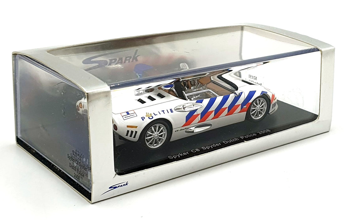 Spark 1/43 Scale S2151 - 2008 Spyker C8 Spyder Dutch Police - White