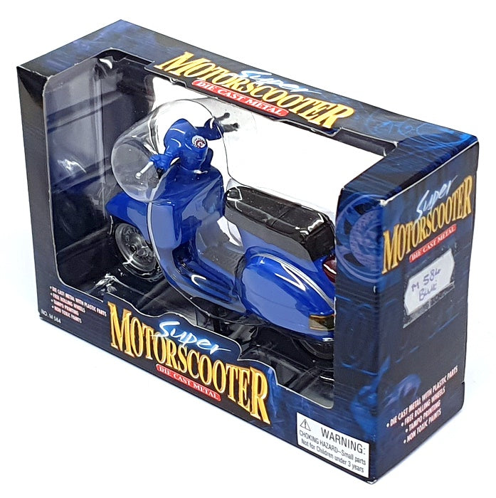 Kandy Toys Appx  cm Long Diecast M 584 - Super Motorscooter - Blue