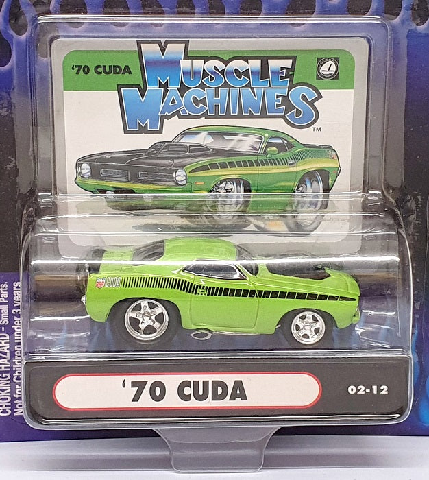 Muscle Machines 1/64 Scale 71161 02-12 - 1970 Plymouth Cuda - Green