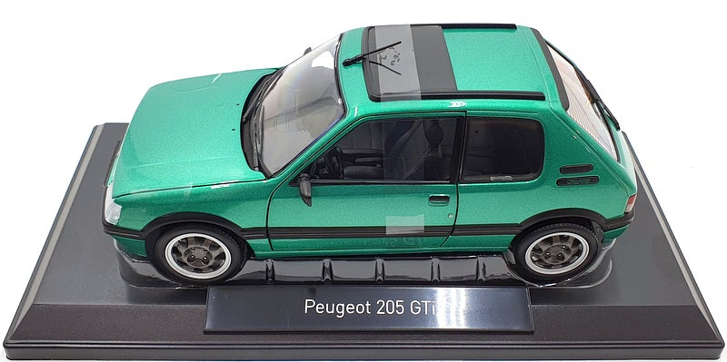 Norev 1/18 Scale Diecast 184847 Peugeot 205 GTi 1.9 Griffe Windowroof 1991 Green