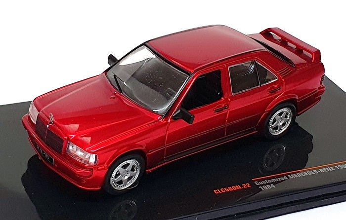 Ixo 1/43 Scale CLC580N.22 - 1984 Mercedes Benz 190E 2.3 16V Customized Met. Red