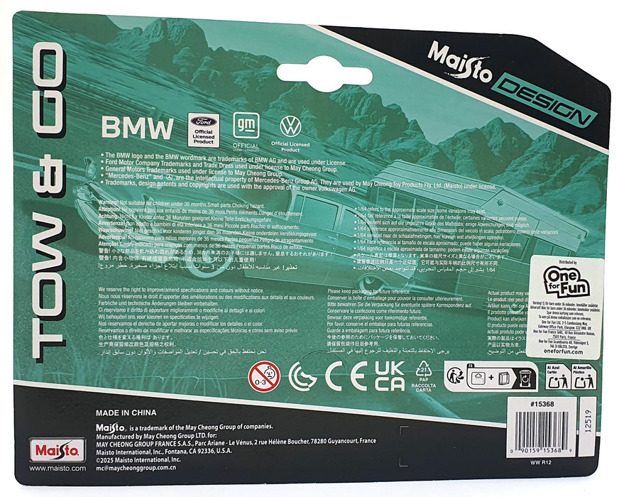 Maisto 1/64 Scale Diecast 15368 1979 Chevrolet K5 Blazer/Car Trailer