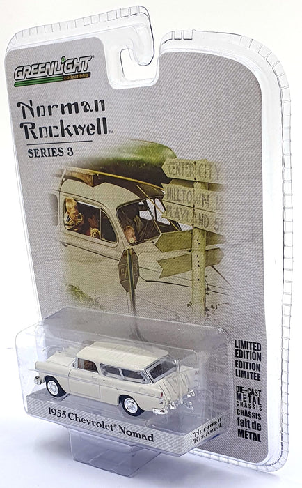 Greenlight 1/64 Scale 54040-B - 1955 Chevrolet Nomad - White