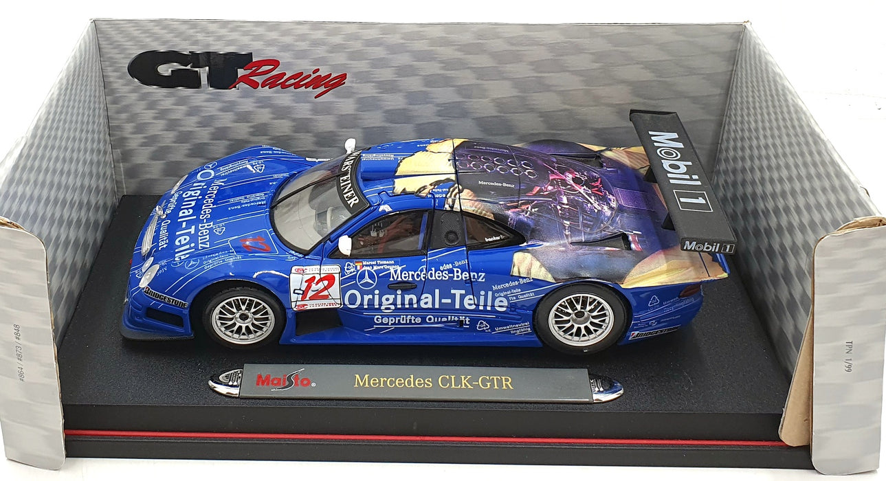 Maisto 1/18 Scale Diecast 38848 - Mercedes Benz CLK-GTR Mobil1 - Blue