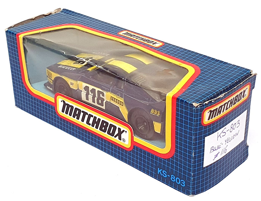 Matchbox 1/40 Scale Diecast KS-803 - Lancia Rally Car #116 - Blue/Yellow