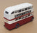 Anbrico 1/76 Scale Built Kit DD42 - Crossley D/Deck Bus - White/Maroon