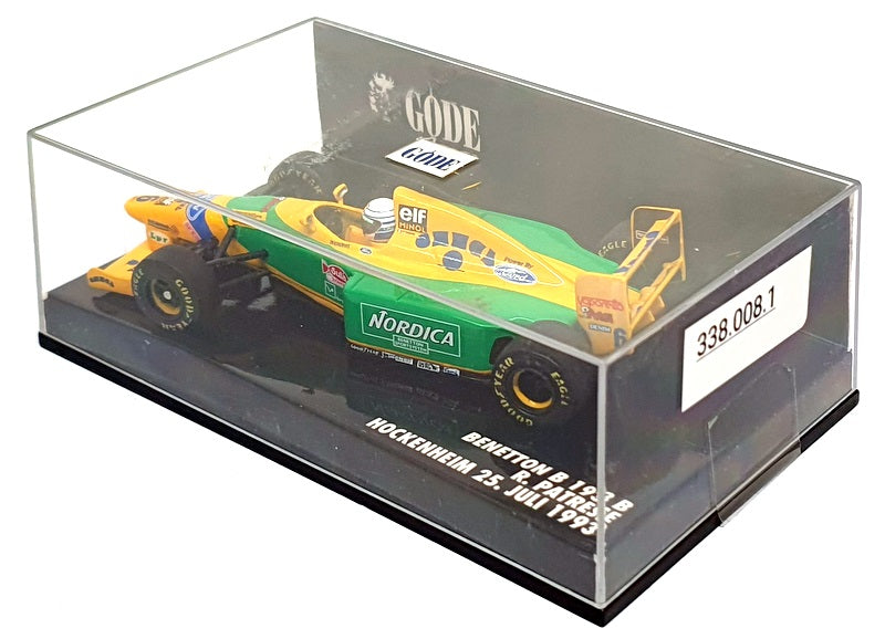 Minichamps 1/43 Scale 338.008.1 - F1 Benetton B 193 B Hockenheim 1993 R. Patrese