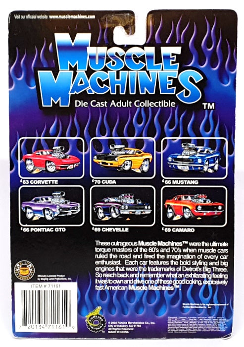 Muscle Machines 1/64 Scale 71161 02-81 1962 Chevrolet Bubble Top Stars & Stripes