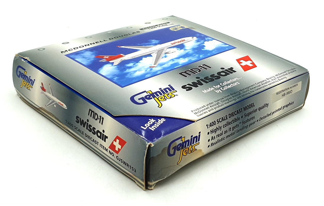 Gemini Jets 1/400 Scale GJSWR153 - Swiss Air Boeing MD-11 Aircraft