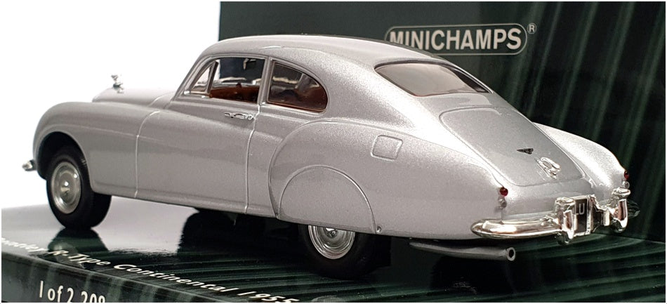 Minichamps 1/43 Scale 436 139421 - 1955 Bentley R-Type Continental - Silver
