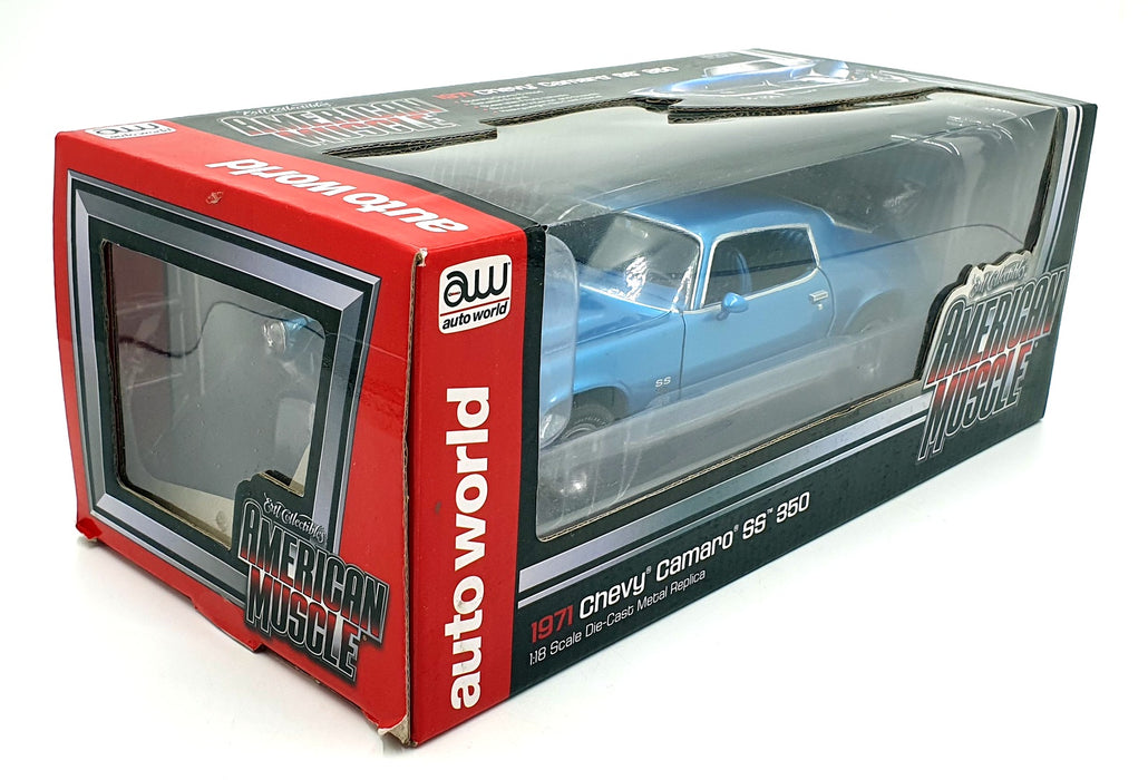 Auto World 1/18 Scale AMM982/06 - 1971 Chevy Camaro SS 350 - Blue
