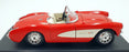 Burago 1/24 Scale Diecast 0524 - 1957 Chevrolet Corvette - Red/White