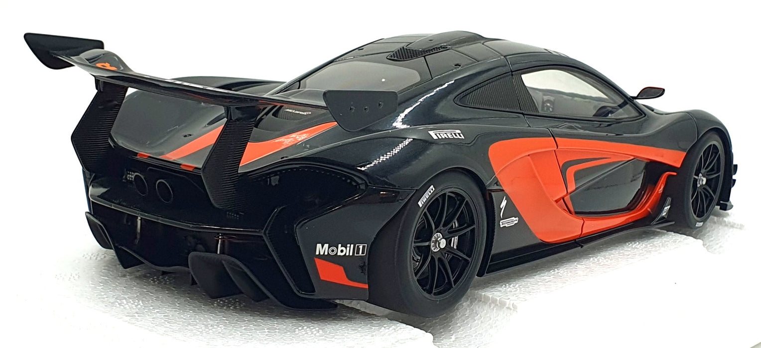 Autoart 1/18 Scale Diecast 81543 - McLaren P1 GTR Dark Hyper Silver/Red Accents