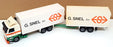 Tekno 1/50 Scale 62961 - Scania Truck & Trailer (G. SNEL) White/Orange/Green