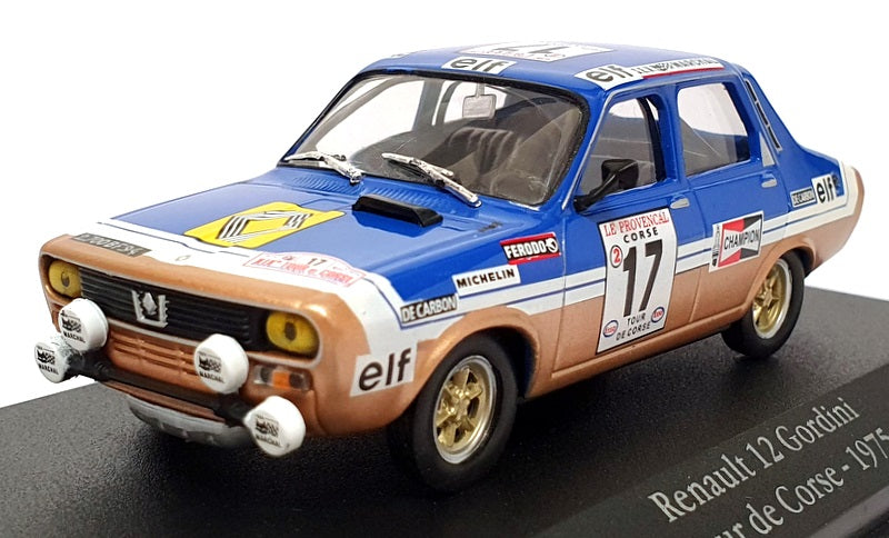Atlas Editions 1/43 Scale 2 235 022 - Renault 12 Gordini #17 Tour de Corse 1975