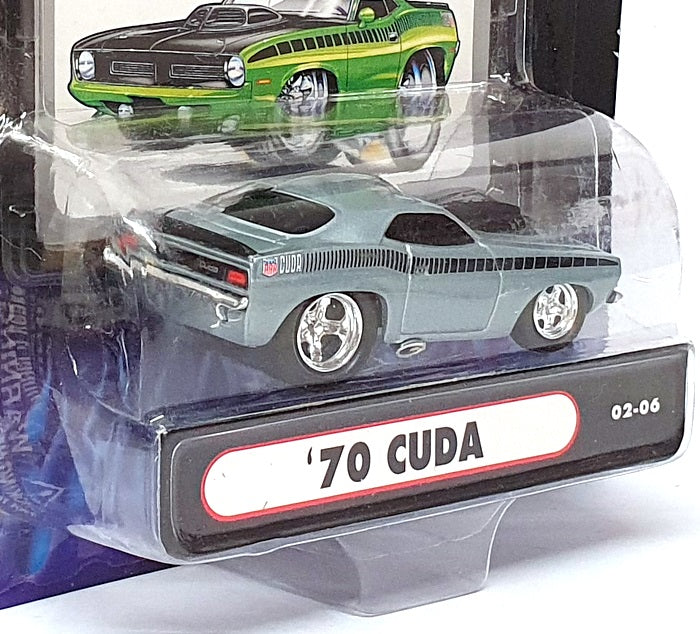 Muscle Machines 1/64 Scale 71161 02-06 - 1970 Plymouth Cuda - Pale Blue
