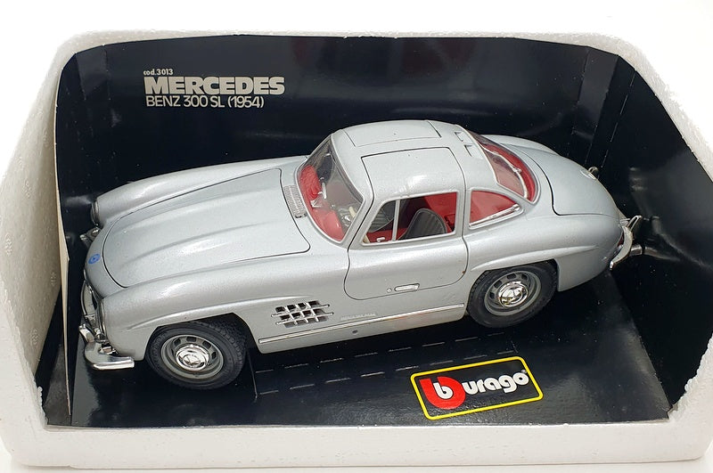 Burago 1/18 Scale Diecast 3013 - 1954 Mercedes Benz 300 SL - Silver