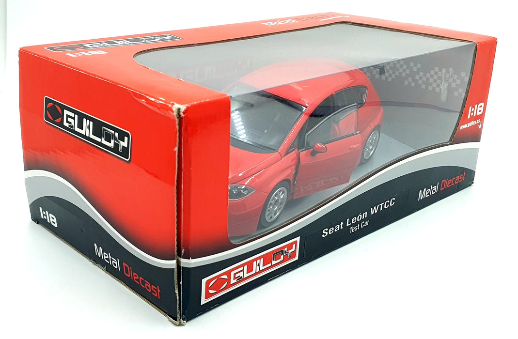 Guiloy 1/18 Scale Diecast 67501 - Seat Leon WTCC Test Car - Red
