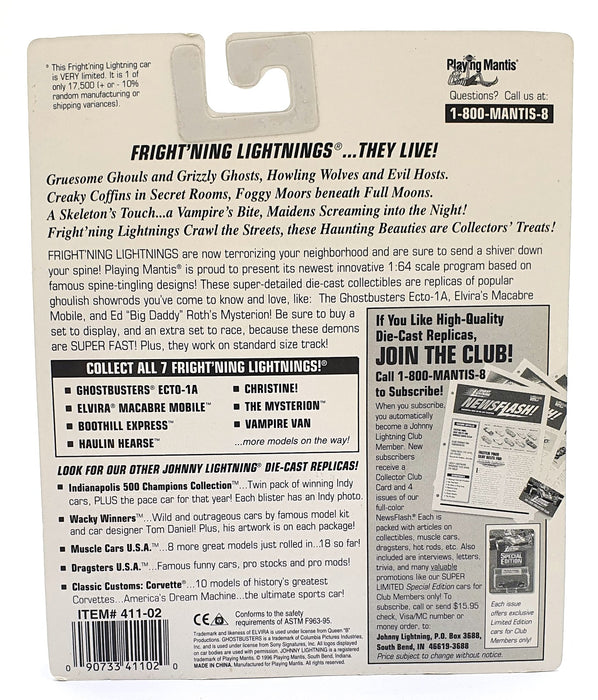 Johnny Lightning 1/64 Scale 411-02 - Frightning Lightning Elvira Macabre Mobile