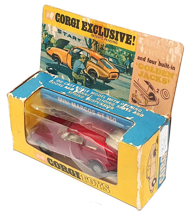 Corgi Toys Original Diecast 341 - Mini Marcos GT 850 - Burgundy
