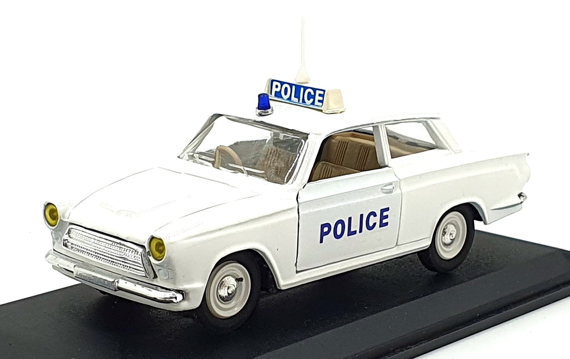 Eligor 1/43 Scale Diecast 1104 - 1965 Ford Cortina Police Car - White