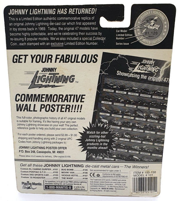 Johnny Lightning 1/64 Scale 100-150 - The Challengers Chevrolet El Camino - Pink