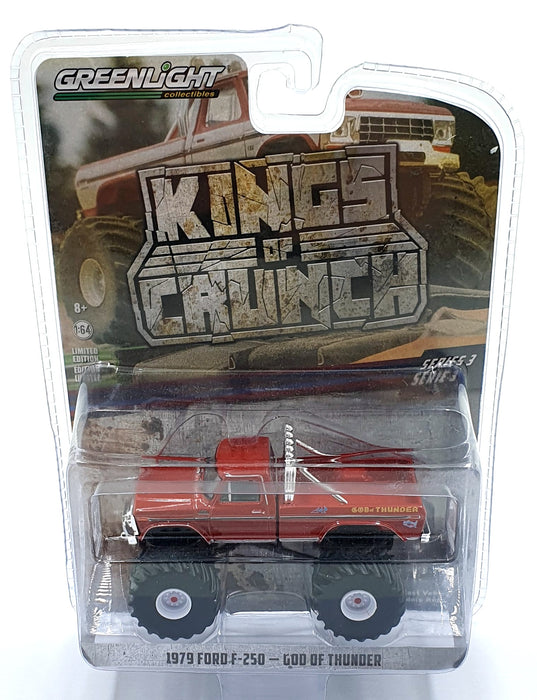 Greenlight 1/64 Scale 49030-E - 1979 Ford F-250 God of Thunder - Red