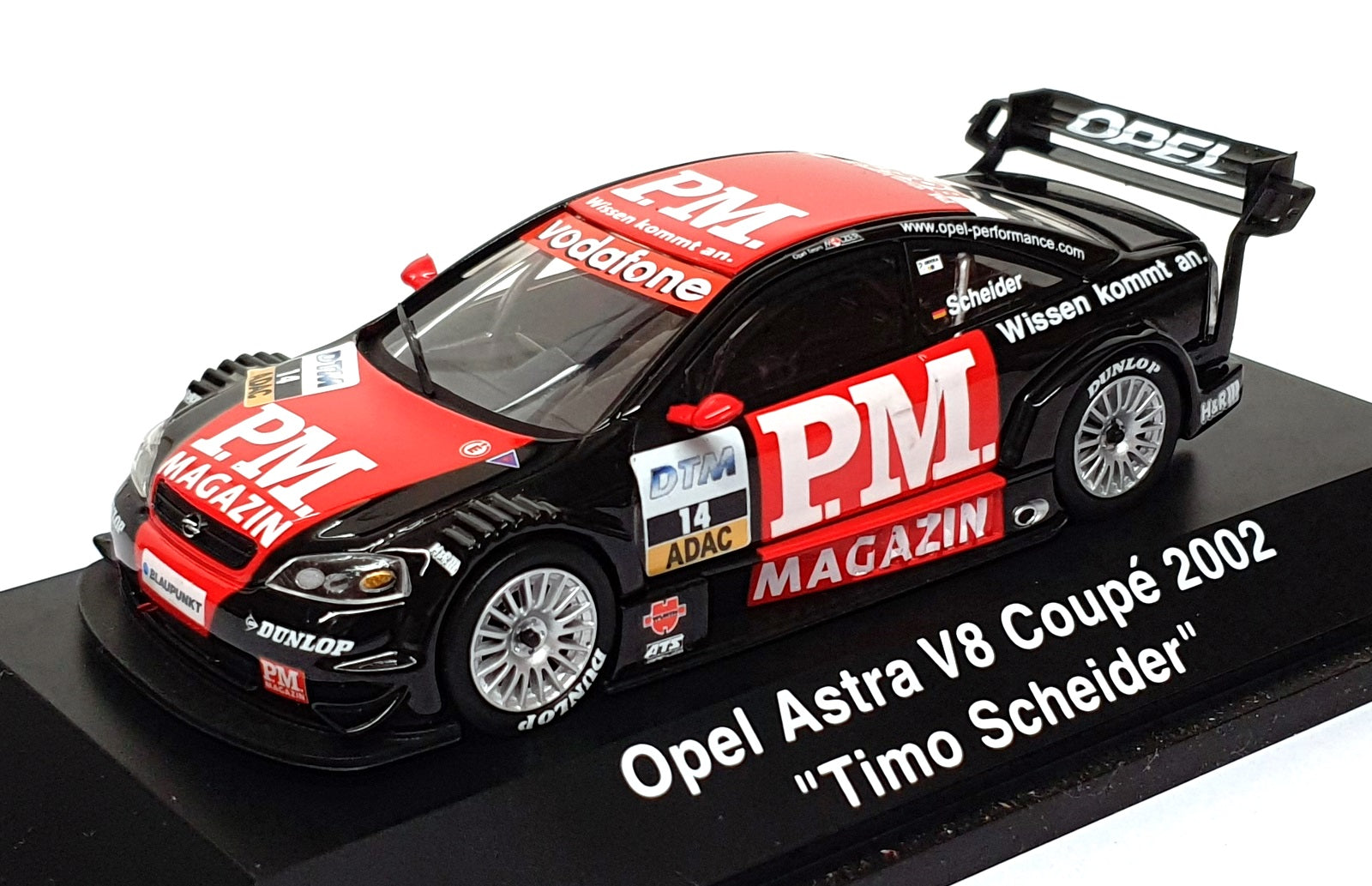 Schuco 1/43 Scale 04802 - Opel Astra V8 Coupe 2002 #14 Timo Scheider