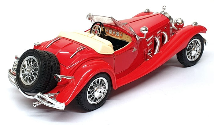 Burago 1/18 Scale 25625U - 1936 Mercedes Benz 500k Special Roadster - Red