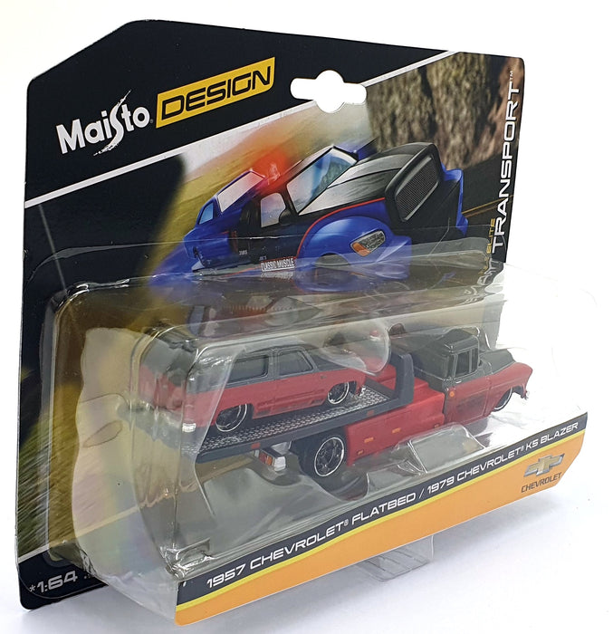 Maisto 1/64 Scale Diecast 15055 1957 Chevrolet Flat Bed/1979 K5 Blazer