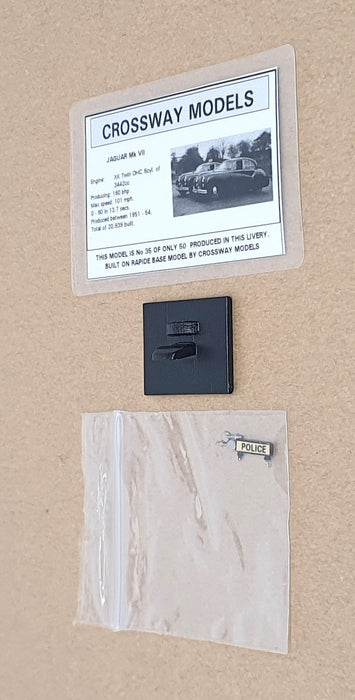 Crossway Models 1/43 Scale CS05 - Jaguar MkVII Essex Police - Black