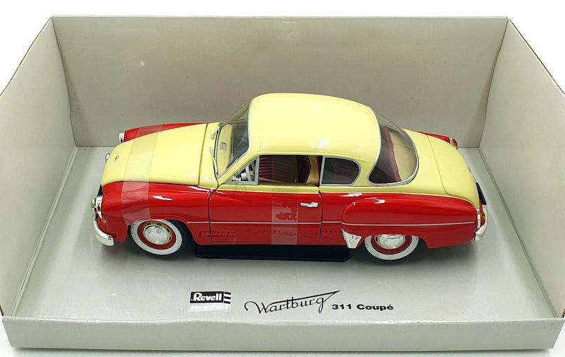 Revell 1/18 Scale Diecast 08418 - Wartburg 311 Coupe  - Pale Yellow/Red