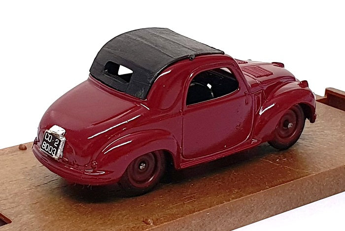 Brumm 1/43 Scale Diecast R13 - 1949-55 Fiat 500C Topolino - Maroon