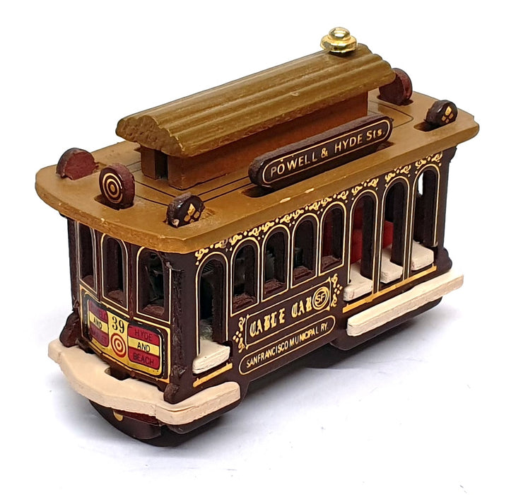 China Brand 10cm Long Plastic Model 804 - San Francisco Cable Car - Maroon