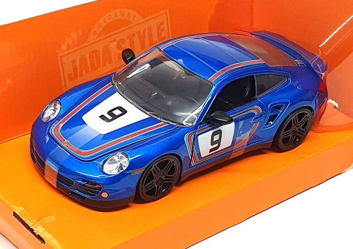 Jada Hyper-Spec 1/24 Scale 36372 - Porsche 911 Turbo (997) #9 Race Car - Blue