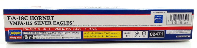 Hasegawa Kits 1/72 Scale 02471 - F/A-18C Hornet VMFA-115 Silver Eagles