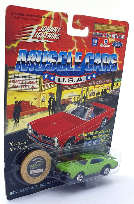 Johnny Lightning 1/64 Scale 200-160 - Muscle Cars 1969 Oldsmobile 442 - B. Green