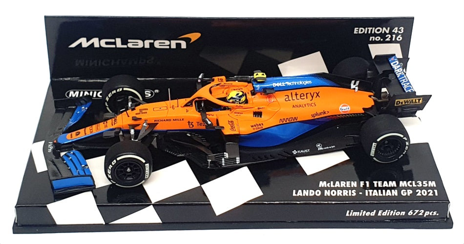Minichamps 1/43 Scale 537 215804 - F1 McLaren MCL35M Italian GP 2021 Norris