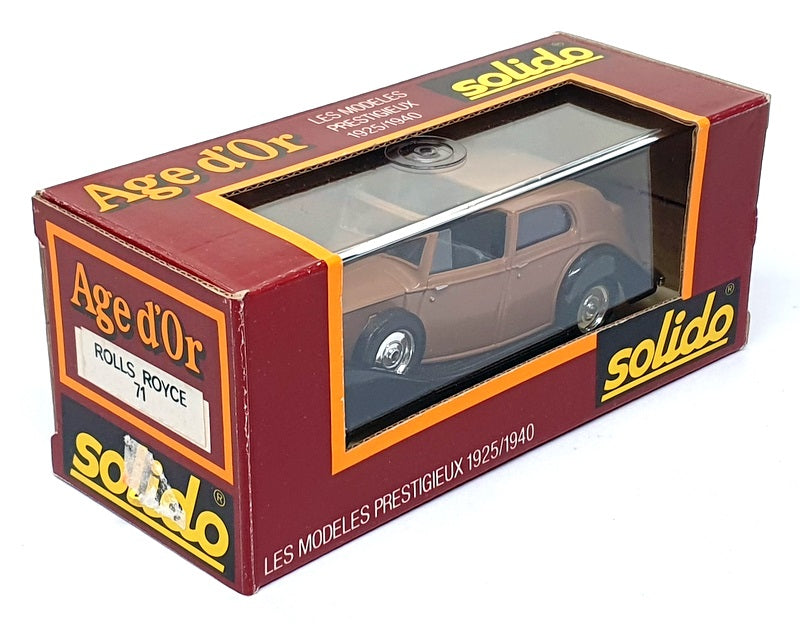 Solido 1/43 Scale Diecast No. 71 - 1939 Rolls Royce - Brown/Black