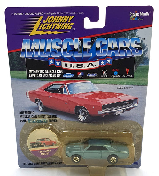 Johnny Lightning 1/64 Scale 202-00 - Muscle Cars 1966 Chevy Malibu - Lt. Blue