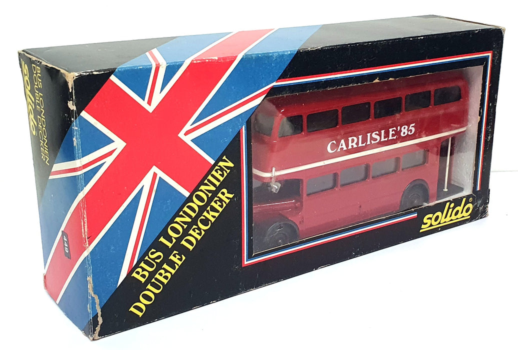 Solido 1/50 Scale Diecast 449 - Routemaster Double Decker RT Bus - Carlisle '85