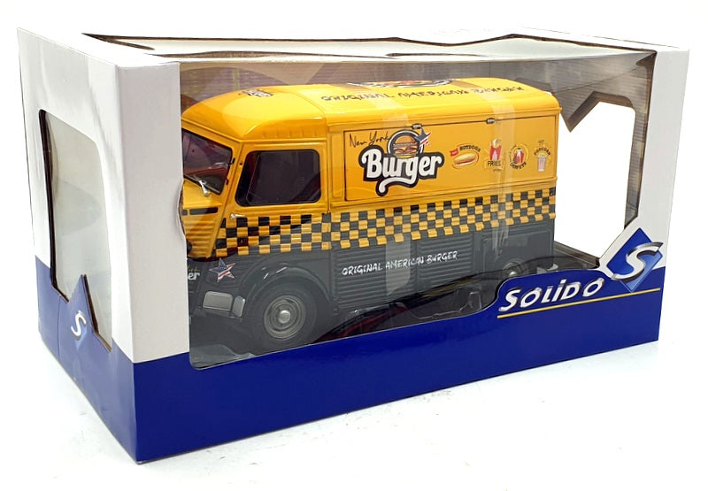 Solido 1/18 Scale 1804822 - 1969 Citroen Type HY NYC Burgers - Yellow/Black