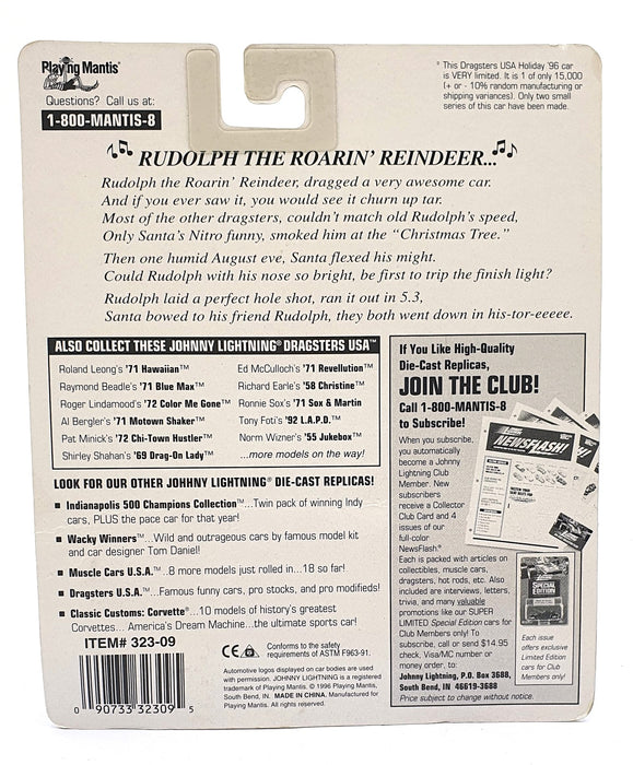 Johnny Lightning 1/64 Scale 323-09 - Limited Edition Roarin' Rudolph - Silver