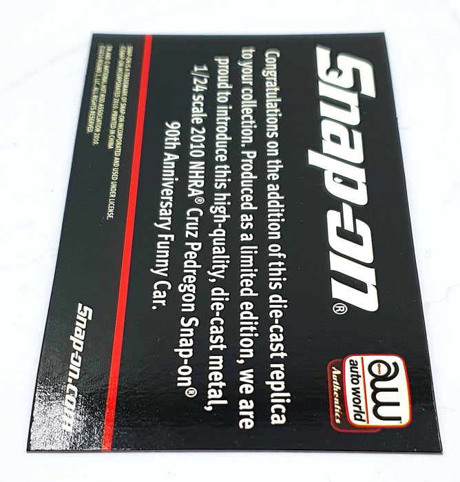 Racing Champions 1/24 Scale CP5001 - Toyota NHRA Funny Car 2010 - Pedregon