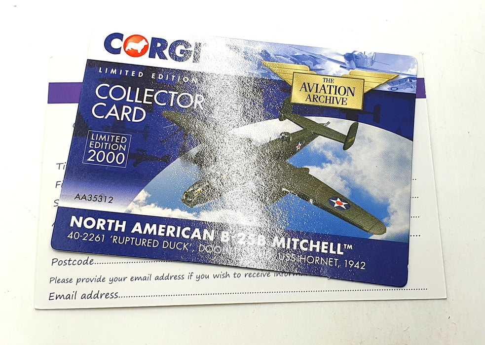 Corgi 1/72 Scale AA35312 - North American B-25B Mitchell Ruptured Duck 1942