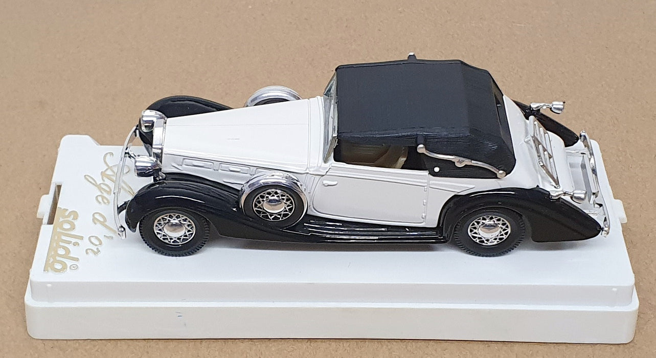 Solido 1/43 Scale Diecast 4032 - Delage D 8/120 - White/Black