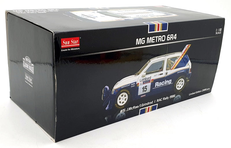 Sun Star 1/18 Scale Diecast 5531 - MG Metro 6R4 RAC Rally J McRae Grindrod 1986