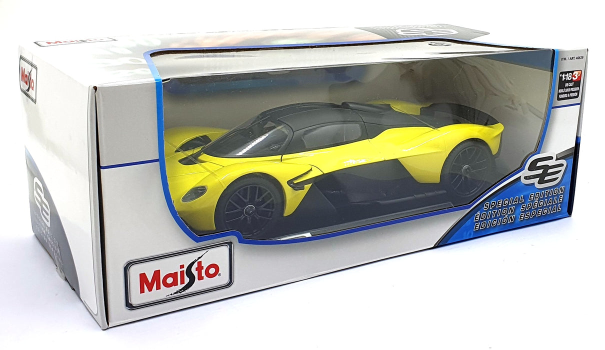 Maisto 1/18 Scale Diecast 46629 - Aston Martin Valkyrie - Yellow/Black