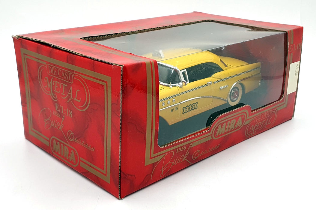 Mira 1/18 Scale Diecast 6116 - 1955 Buick Century Taxi - Yellow