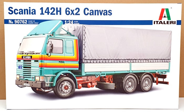 Italeri 1/24 Scale Unassembled Kit 90762 - Scania 142H 6x2 Canvas Truck